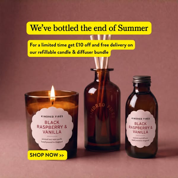 Black Raspberry & Vanilla Candle & Reed Diffuser Bundle – Room-filling Home Fragrance