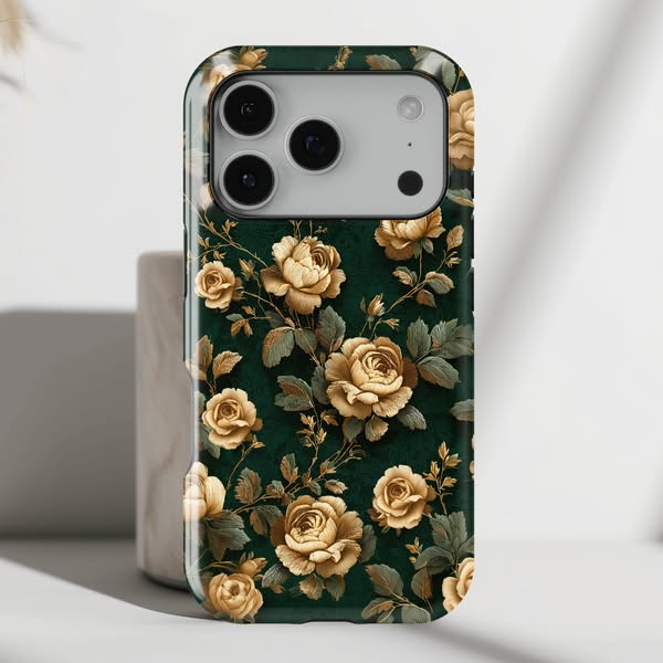 Emerald Bloom Design iPhone Case