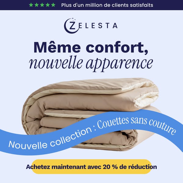 Nouveau : Couette sans coutures – -20% de réduction