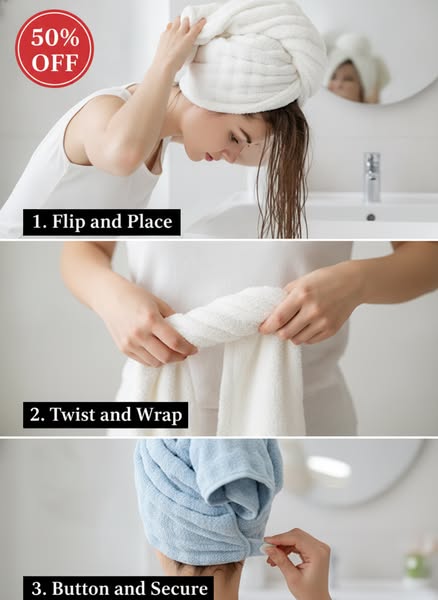 The creative behind it: Ultra Absorbent Fast-Drying Hair Turban
