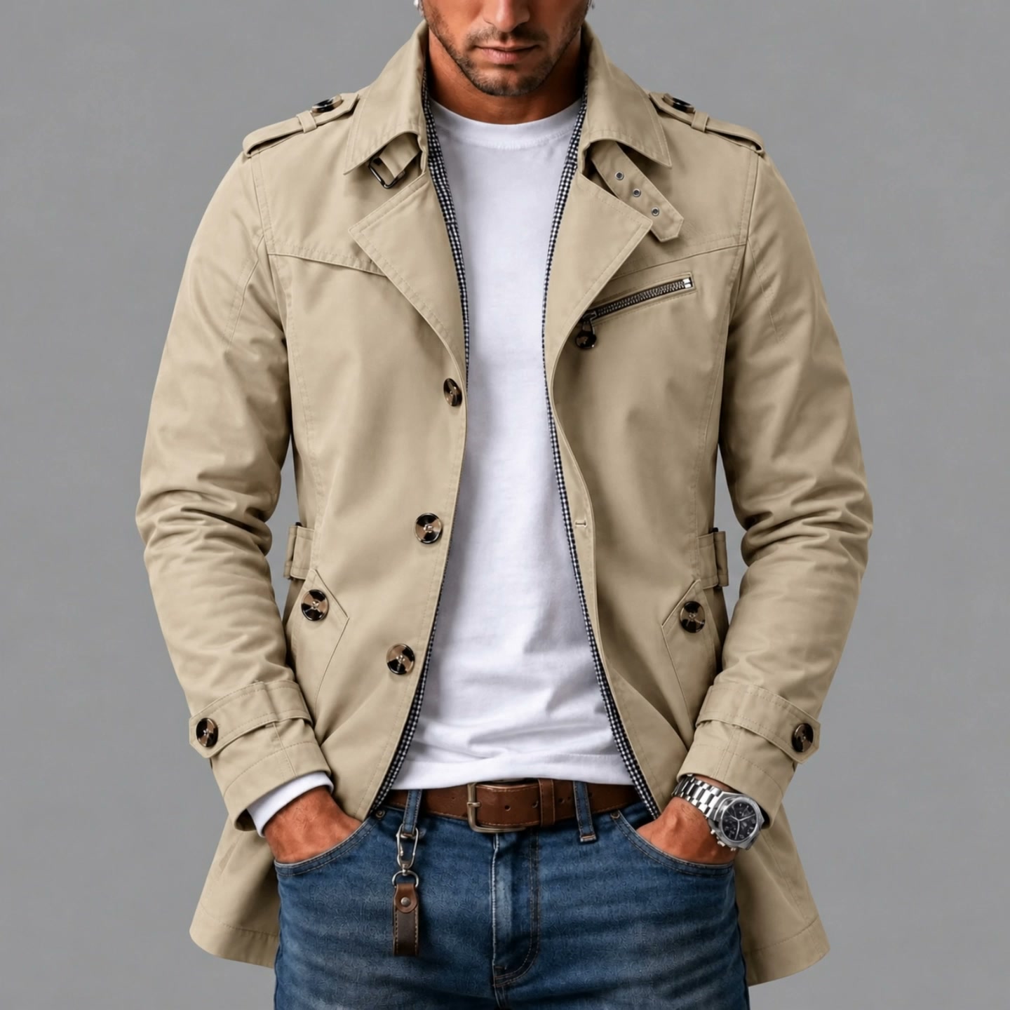 DONACCI Cotton Trench Coat