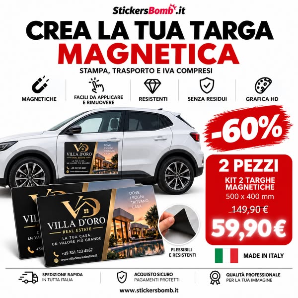 2 targhe personalizzate a 59,90 €
