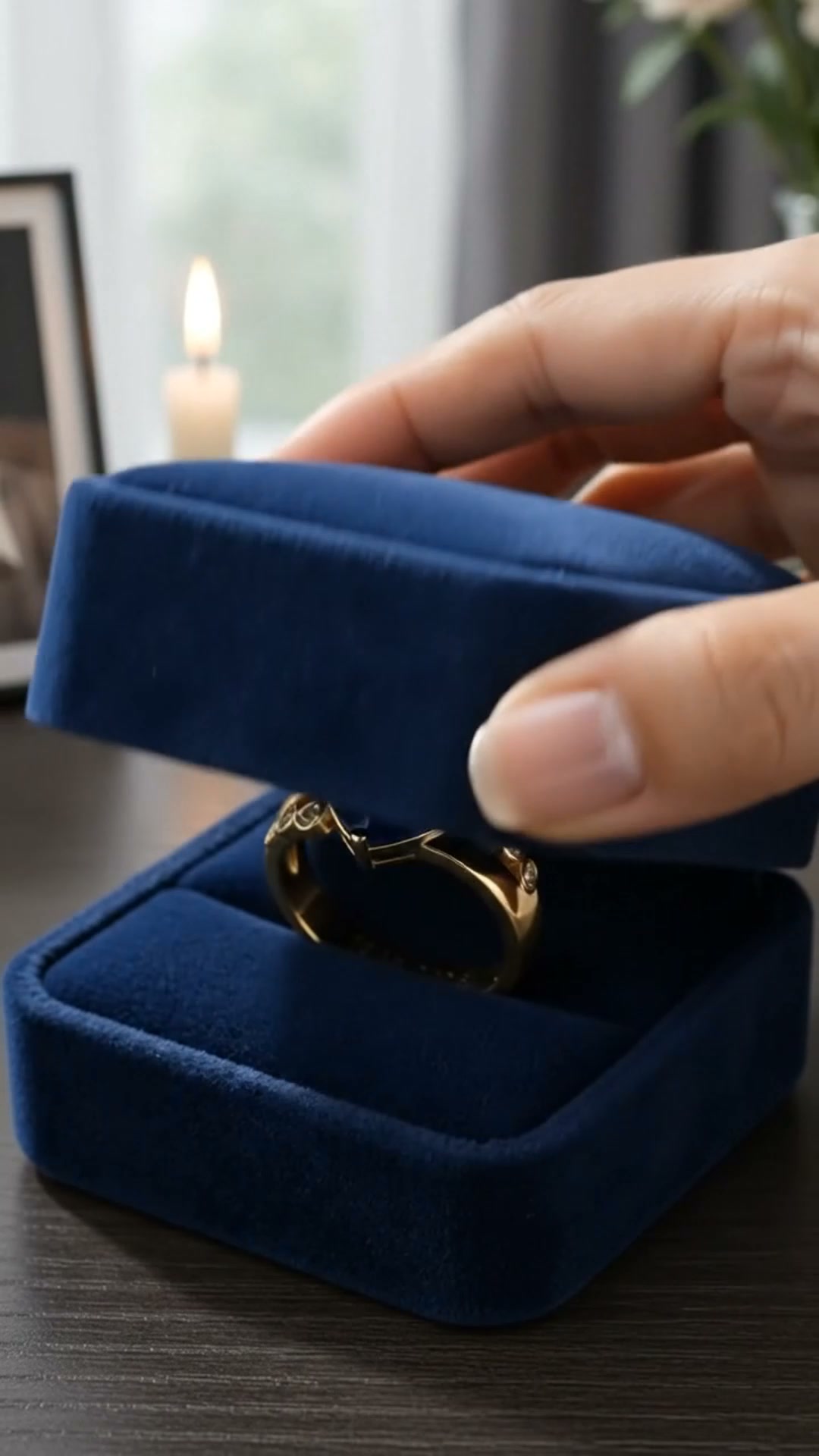 Personalized Memorial Birthstone Heart Ring