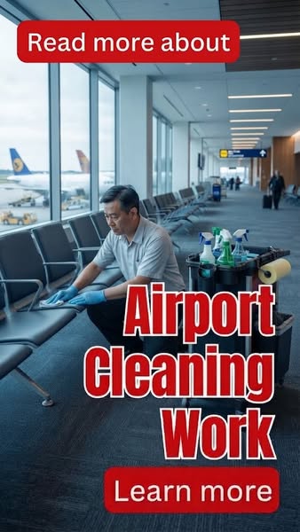 Learn how airport cleaning work is described in guides