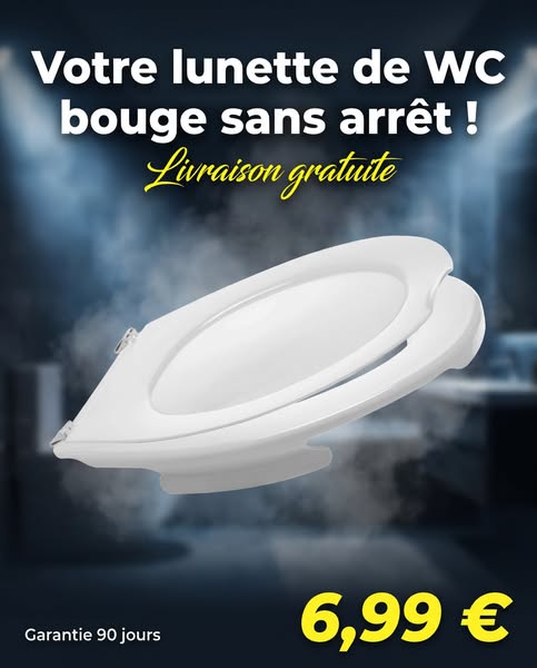 Lunette WC fixe à 6,99 € !