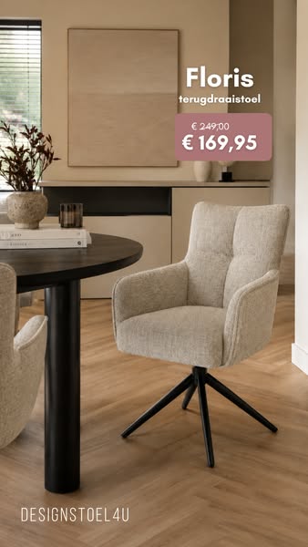 Floris terugdraai stoel met 32% korting!