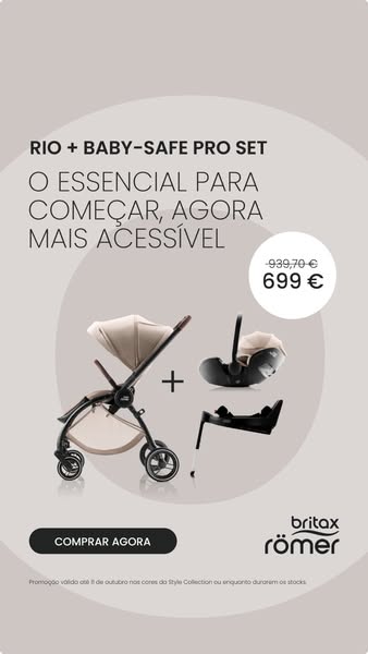 O carrinho, o ovinho e a base Isofix por 699 € em vez de 939,70 €