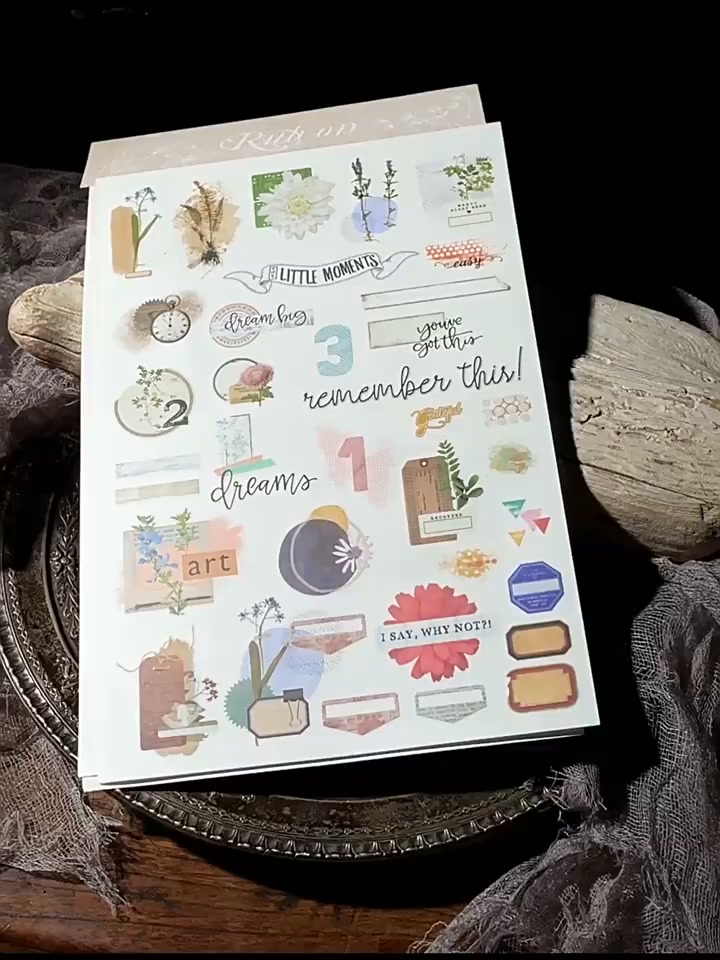 Vintage Rub-On Stickers Sheets