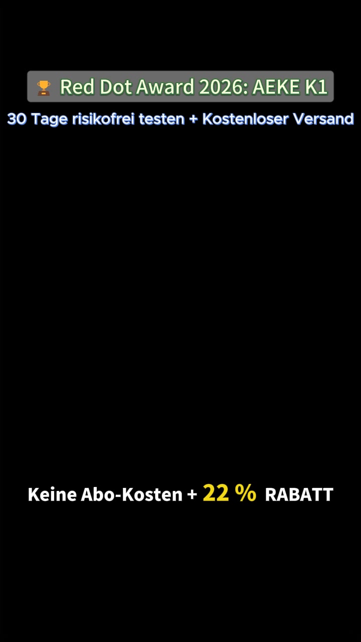 Red Dot Award 2026 · Zusammengeklappt nur 0,3 m²