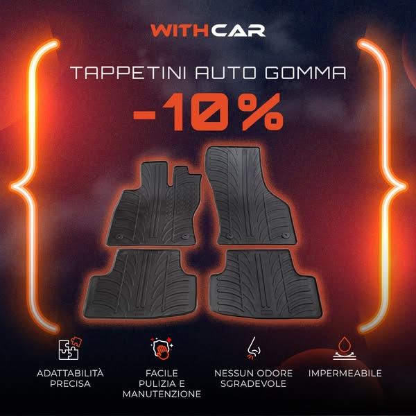 Tappetini auto gomma -10%