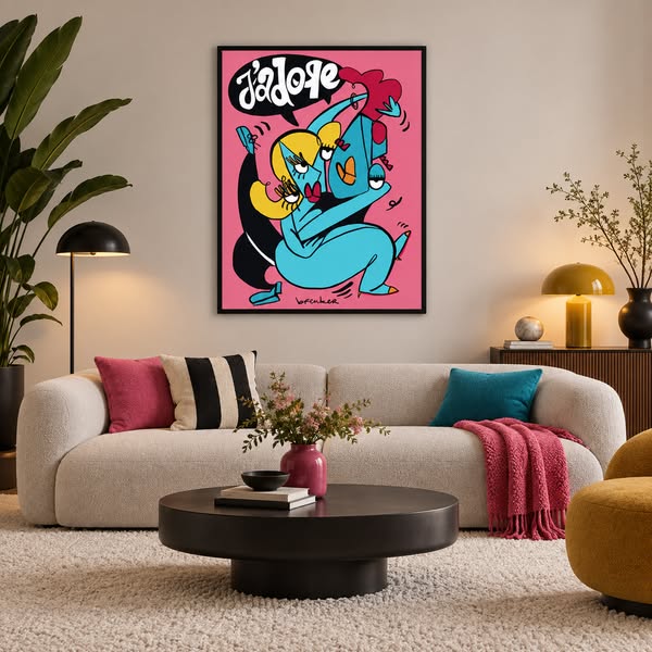 J’adore | Kleurrijke Liefde Kunst | Hans Breuker