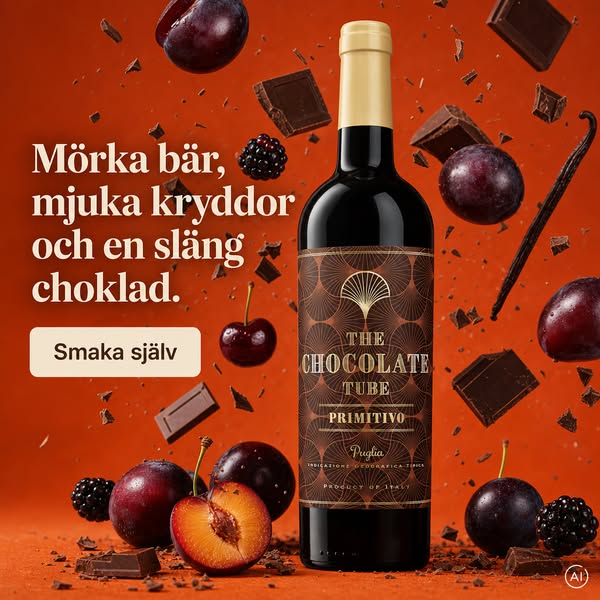 Prisbelönt Primitivo för 130 kr flaskan
