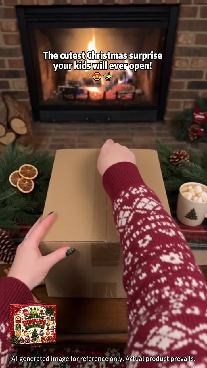 Weihnachts-Adventskalender mit Teigtaschen-Squishys – 24 Überraschungsspielzeuge