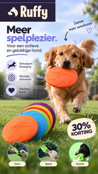 Tegen verveling. Voor een blije hond.