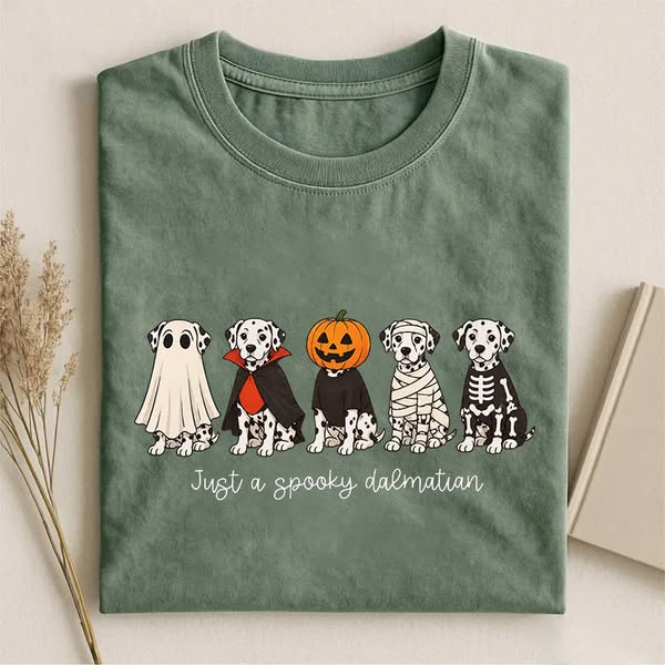 Spooky Dalmatian Dog Halloween T-shirt
