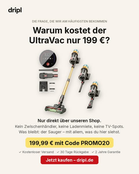 50€ Rabatt auf den Dripl UltraVac