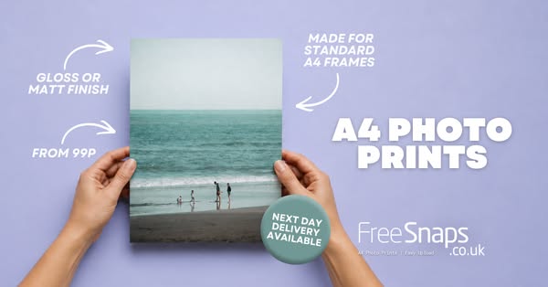 A4 Prints From 99p - Choose from Gloss or Matt.
