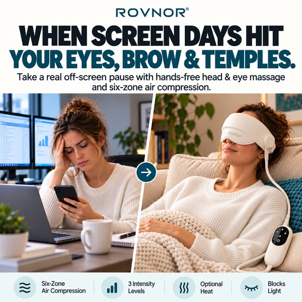 AFTER HOURS ON SCREEN, GIVE YOUR HEAD A BREAK.