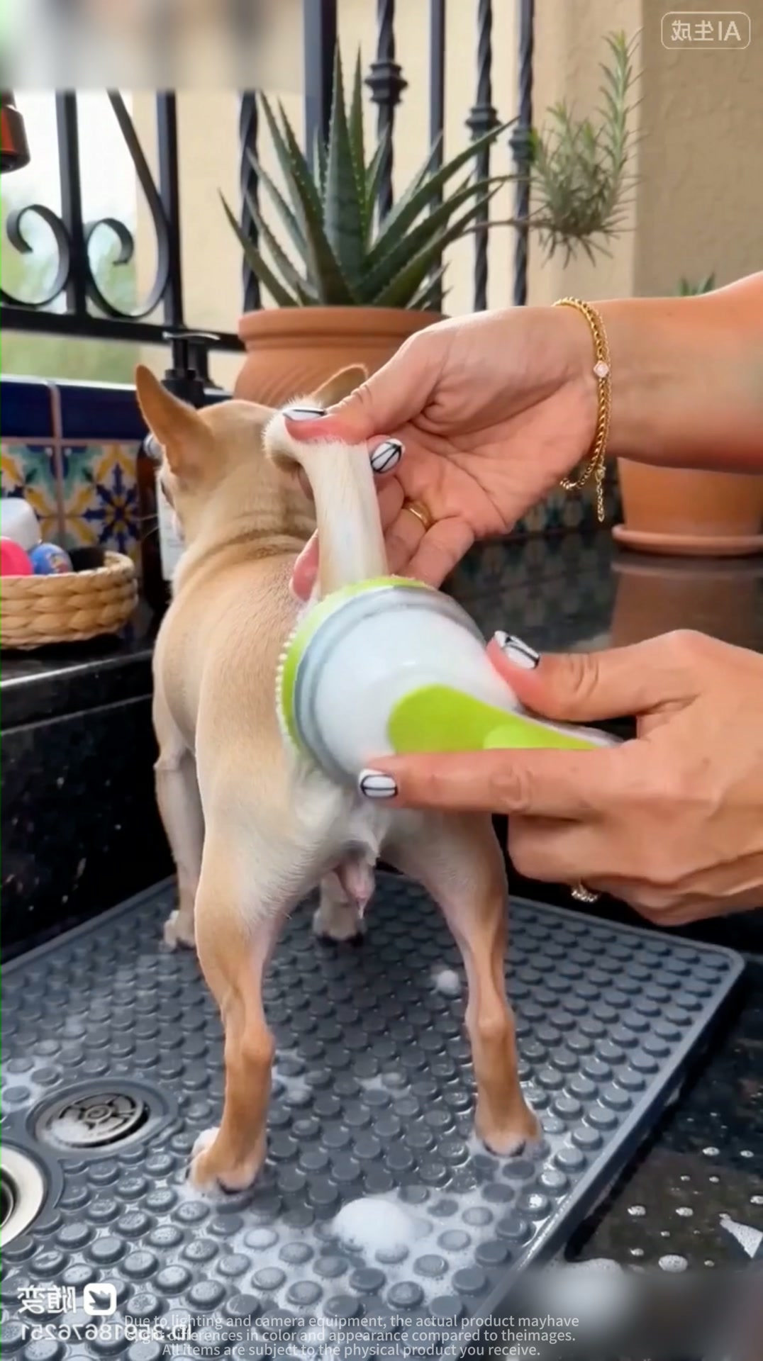 2-in-1 Pet Bath Brush – Shampoo Dispenser & Soft Massage Grooming Tool