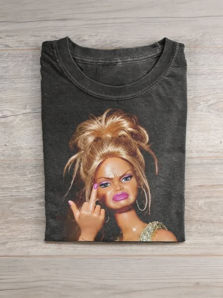 Shocked Funny Doll Graphic Comfort Colors T-shirt
