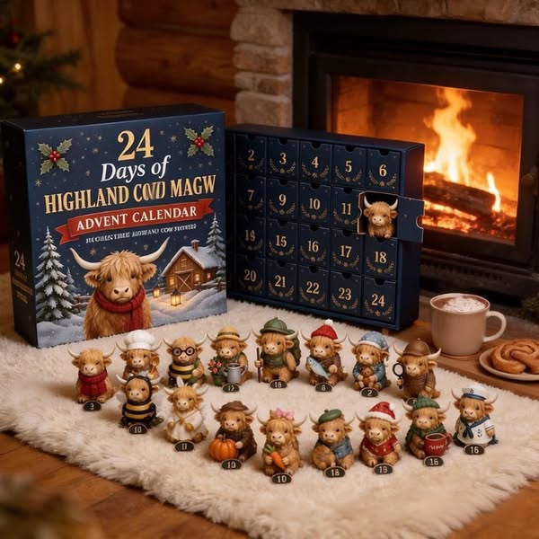 24 Days of Highland Cow Magic Advent Calendar – 24 Collectible Chris