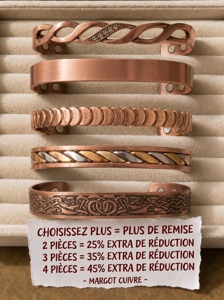 Ma mère a vécu jusqu'à 96 ans. Elle n'a jamais retiré son bracelet en cuivre. Pas une seule fois.