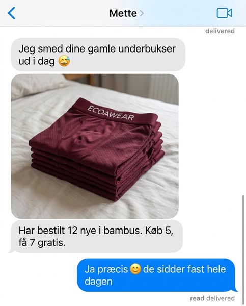 12 par bambus-boxershorts til 279 kr