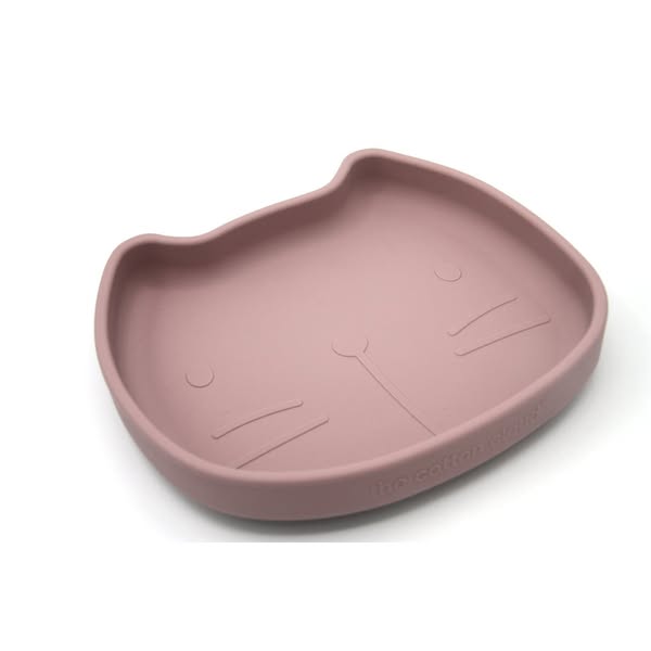 Kinderteller mit Saugfuß aus Silikon Pippa Dusty Mauve