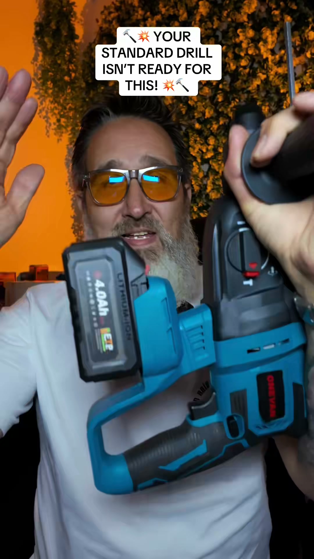 You don't need a rotary hammer drill. You need a tool that does 3 jobs in 1
