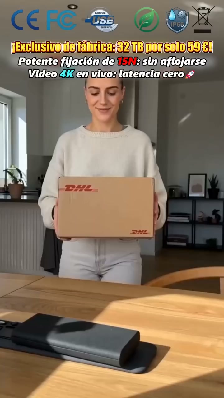 ¿Poco espacio en tus dispositivos? Prueba el SSD portátil magnético de gran capacidad! Plug‑and‑play, apto para viajes y trabajo. Pack prom