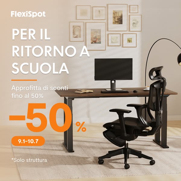 sedie ergonomiche scontate fino al 50% per il ritorno a scuola