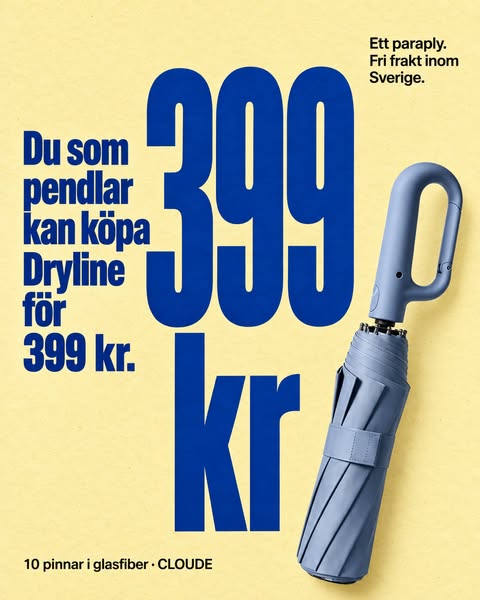 Häng undan paraplyet när regnet slutar