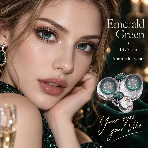 Emerald Green 14.5mm Contact Lenses(6 months wear)