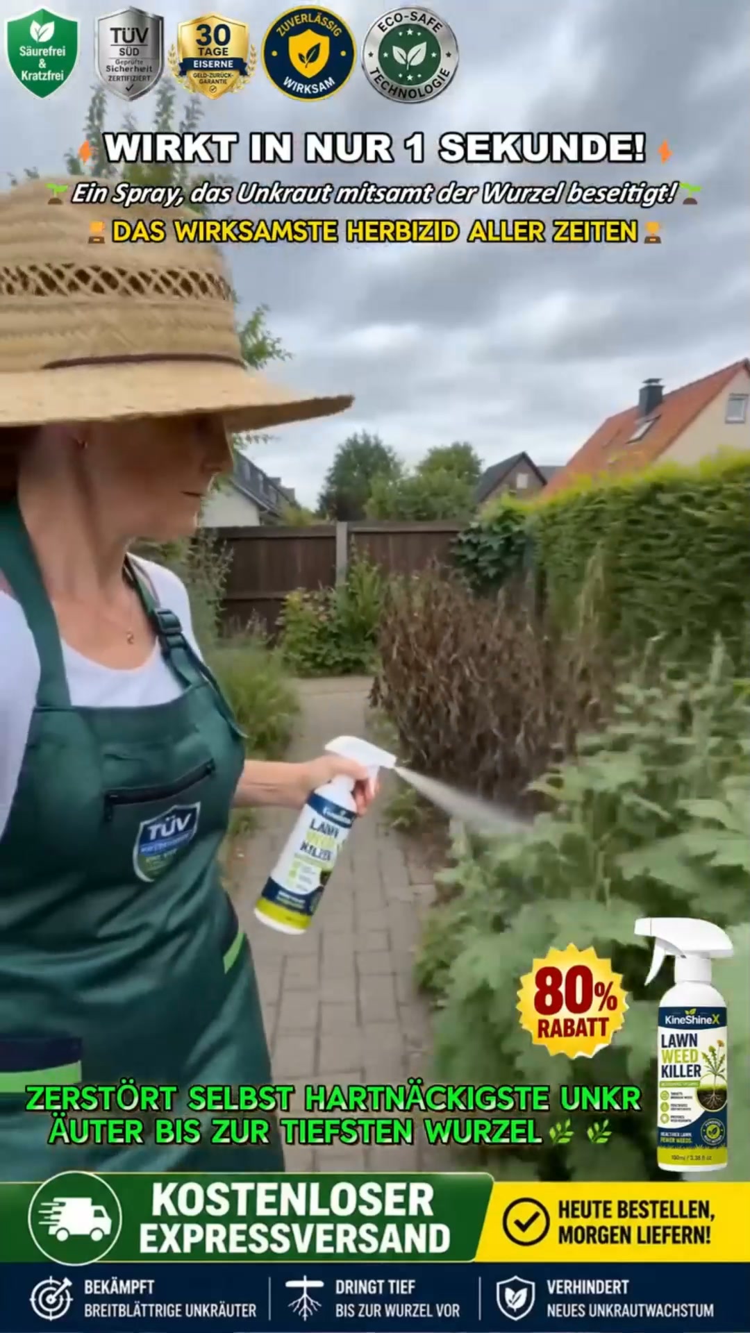 Schnell wirkendes Unkraut- und Bambus-Entfernungsspray, eine Anwendung, 5 Jahre unkrautfrei!