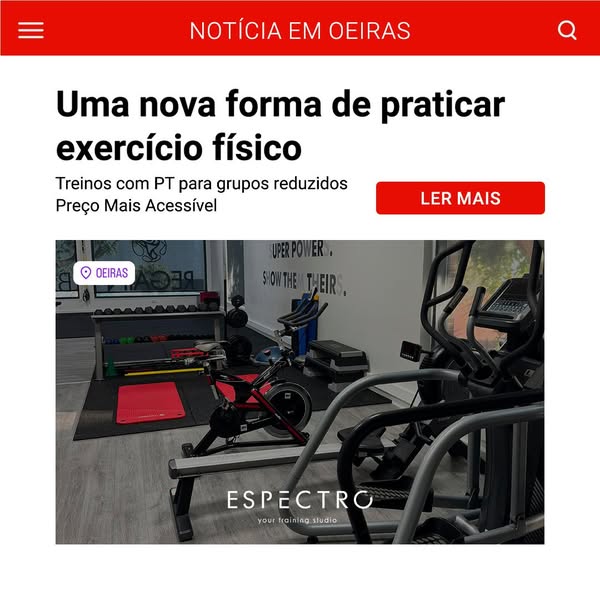 Nunca mais treinas sozinho