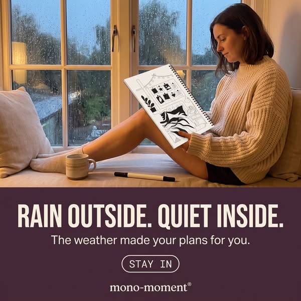 Rain Outside. Quiet Inside.