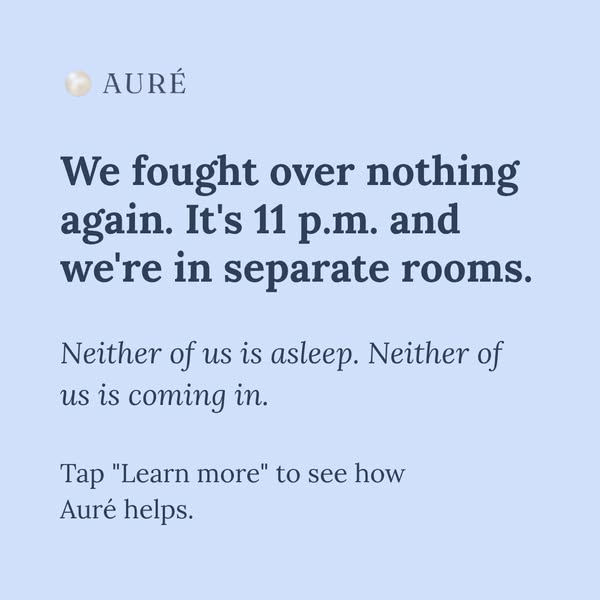 We fought over nothing again.