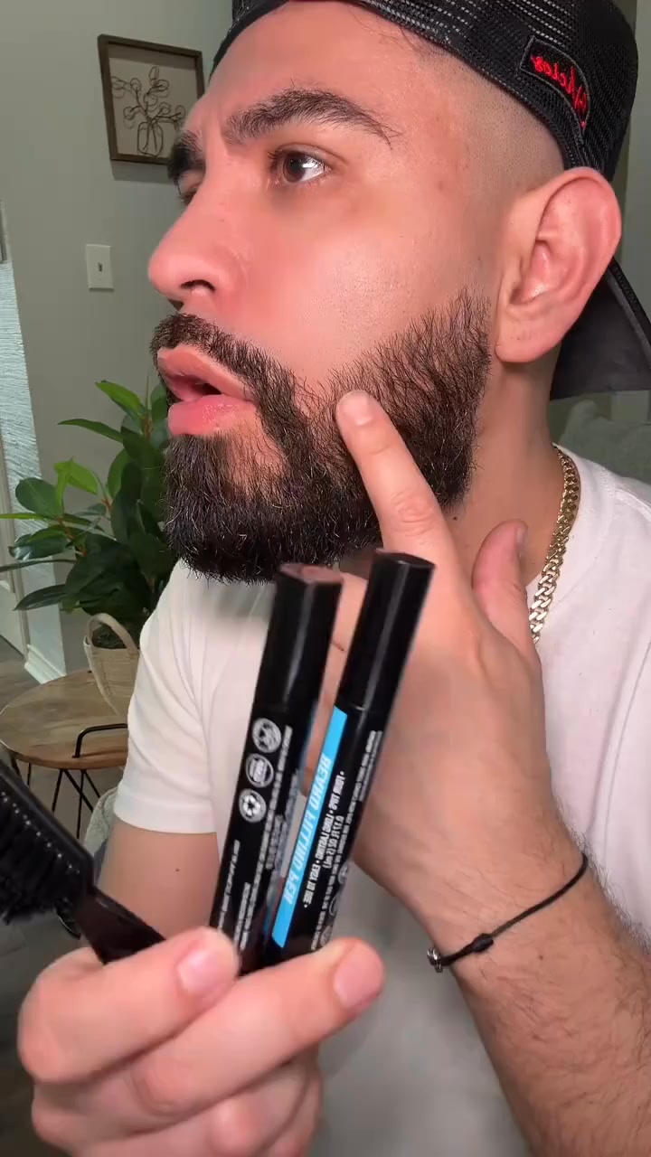 Beard Filler Pen 2-Piece Set with Brush Waterproof & Long-Lasting for Men