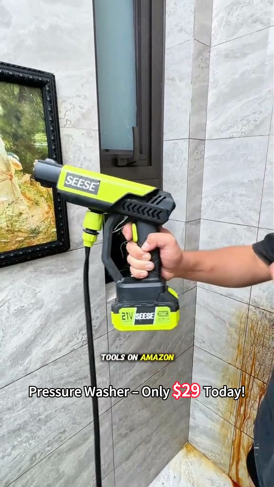 Cordless Pressure Washer — $29