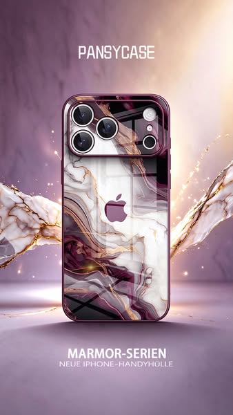 iPhone Marmor Gehärtetes Glas Handyhülle