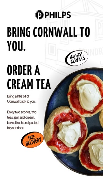 Cream Tea Delivered Free to Your Door