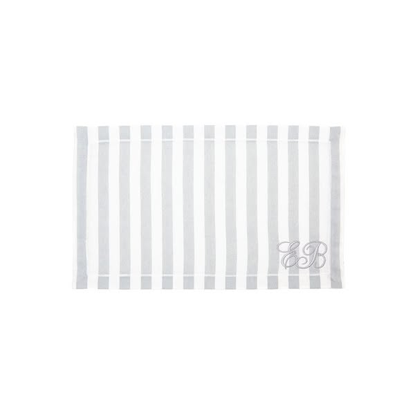 NOHOW CUSTOMISED STRIPED PLACEMAT IN GREY AND WHITE UNICA