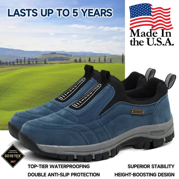 （Limited Time Offer 49%)Men's Comfortable Waterproof Orthopedic Walking Shoes Hiking Shoes