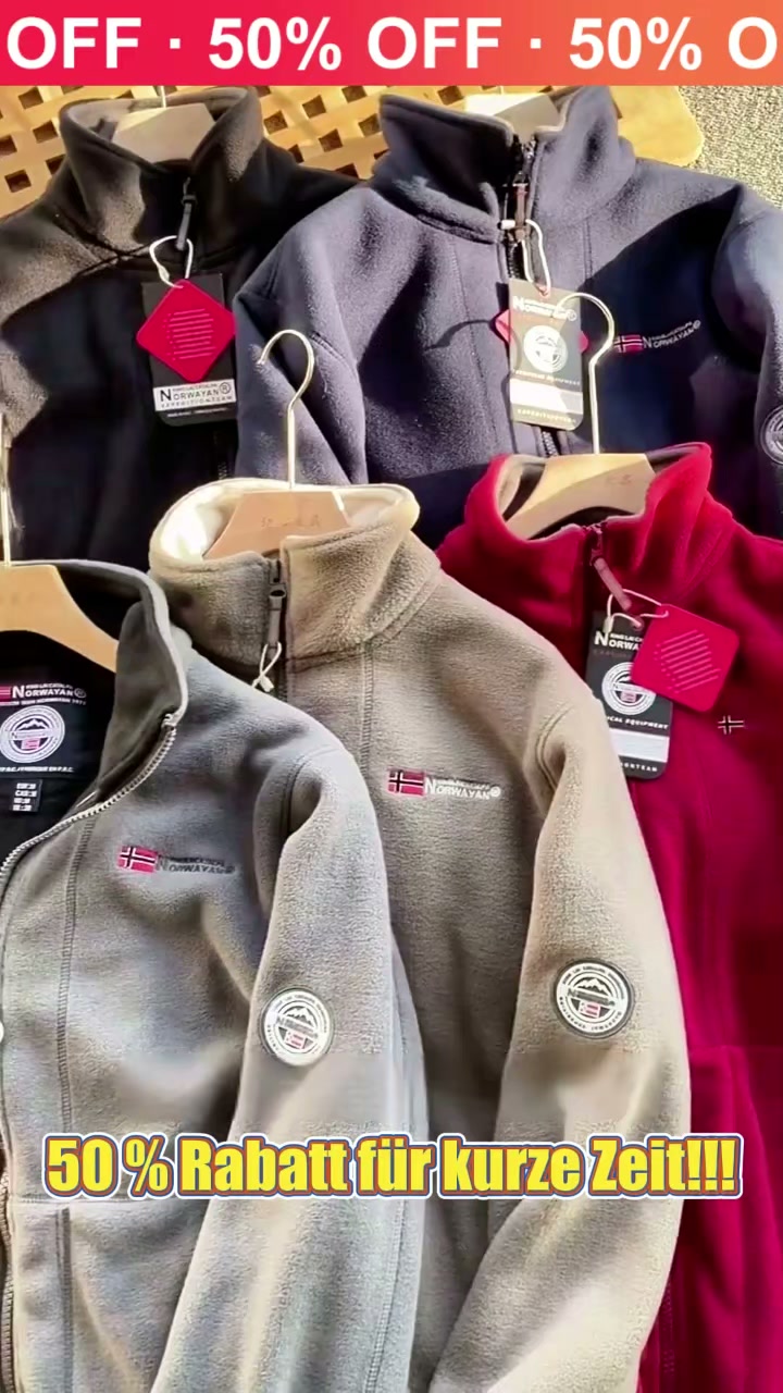 Super warme Herren‑Fleecejacke | Doppelseitig tragbar für Herbst & Winter‼