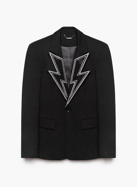 Black Bolt Lapel Blazer
