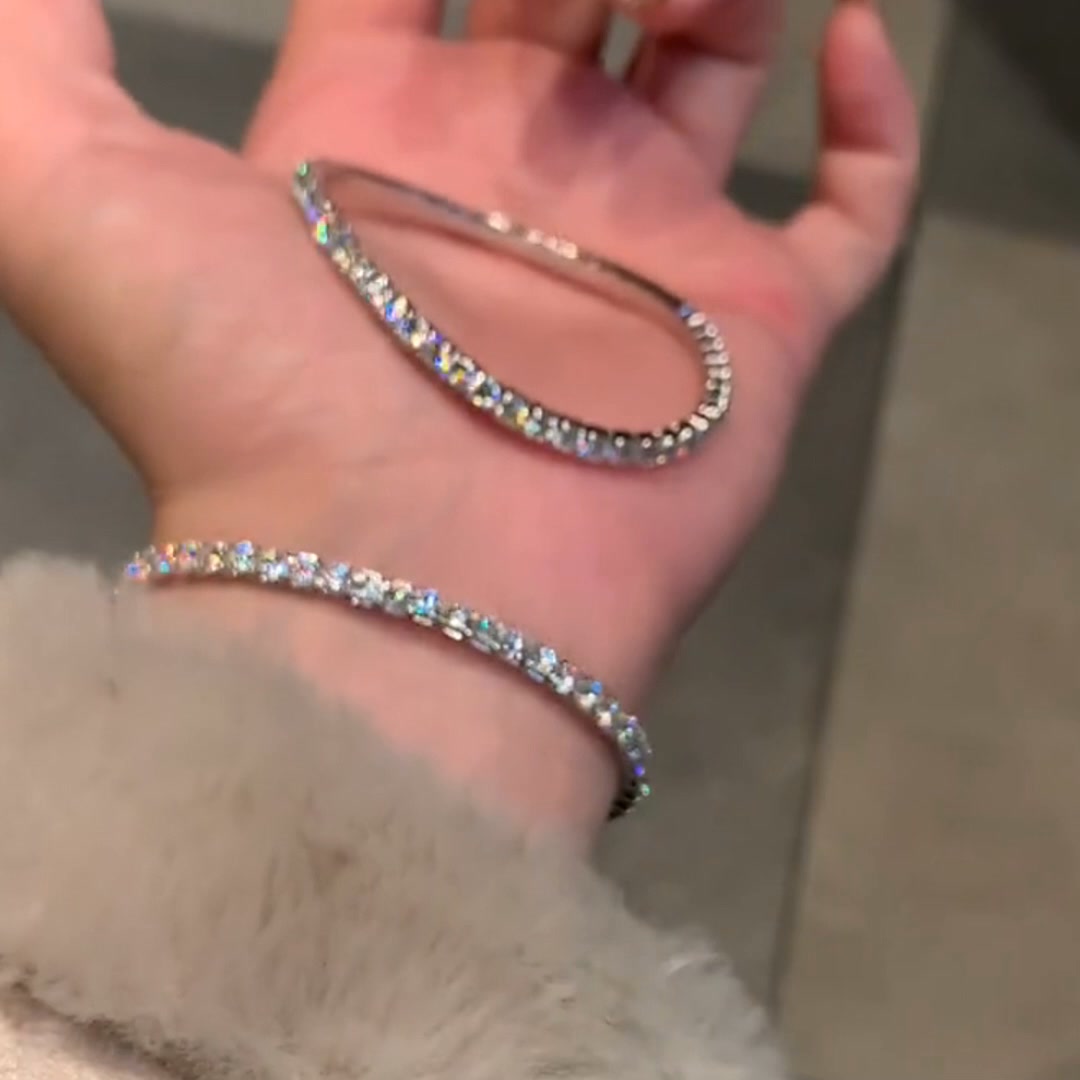 Moissanite Tennis Stretch Bracelet