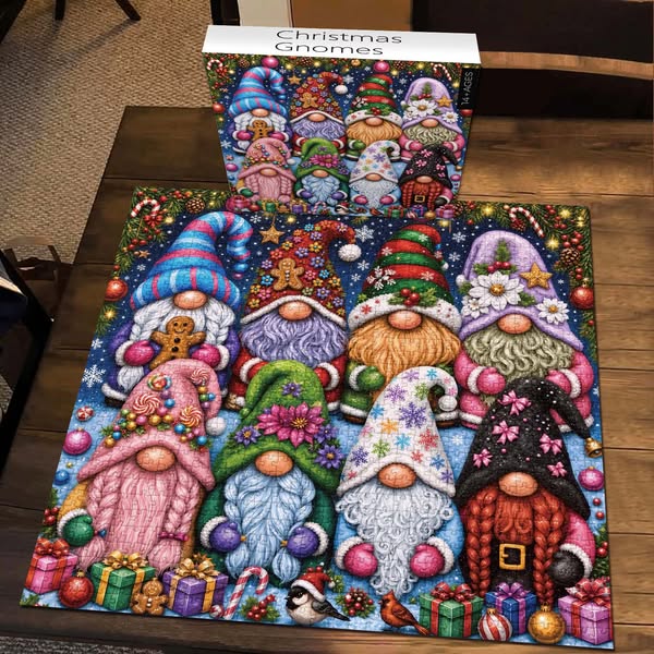 Christmas Gnomes Jigsaw Puzzle 1000 Pieces