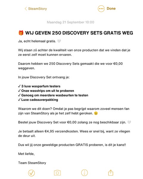 GRATIS Wasparfum + Wasstrips