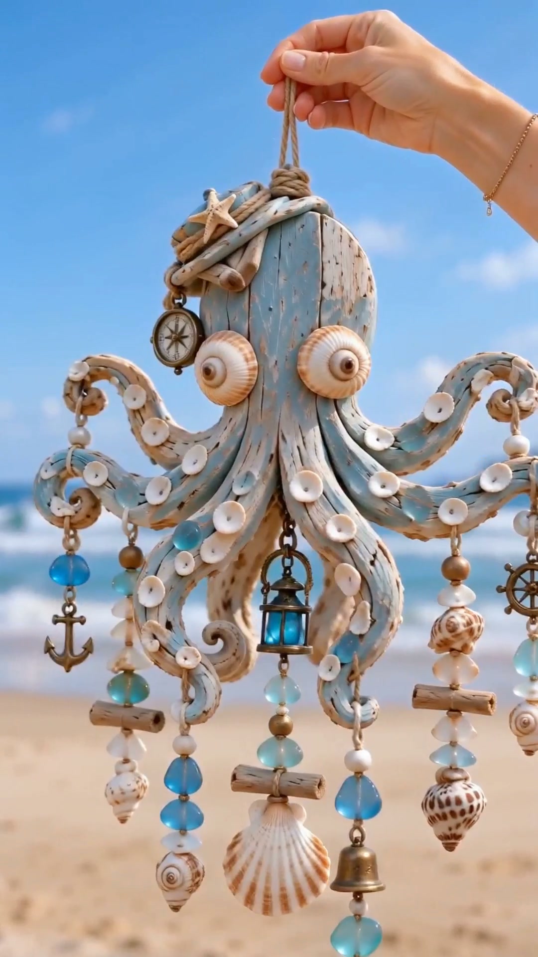 Ocean Spirit Wind Chimes - Artisan Hanging Decor Inspired By Nature & The Sea