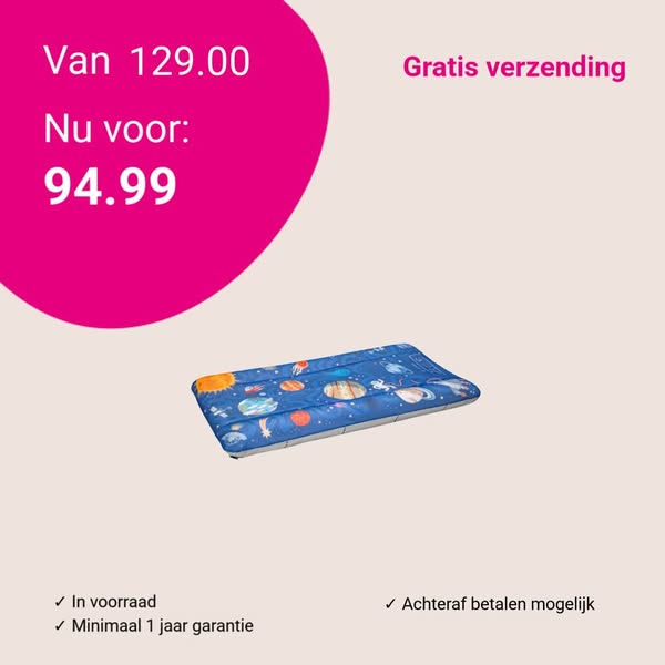 Opblaasbaar Campingbed Stokke® Jetkids™ Cloudsleeper™ Space Maze